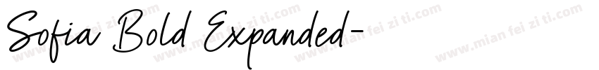 Sofia Bold Expanded字体转换